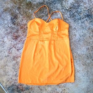 💣3/$15 Wild fable Orange satin dress